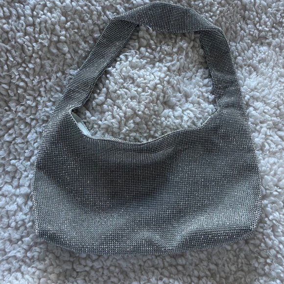 Rhinestone Silver Purse - Picture 2 of 2